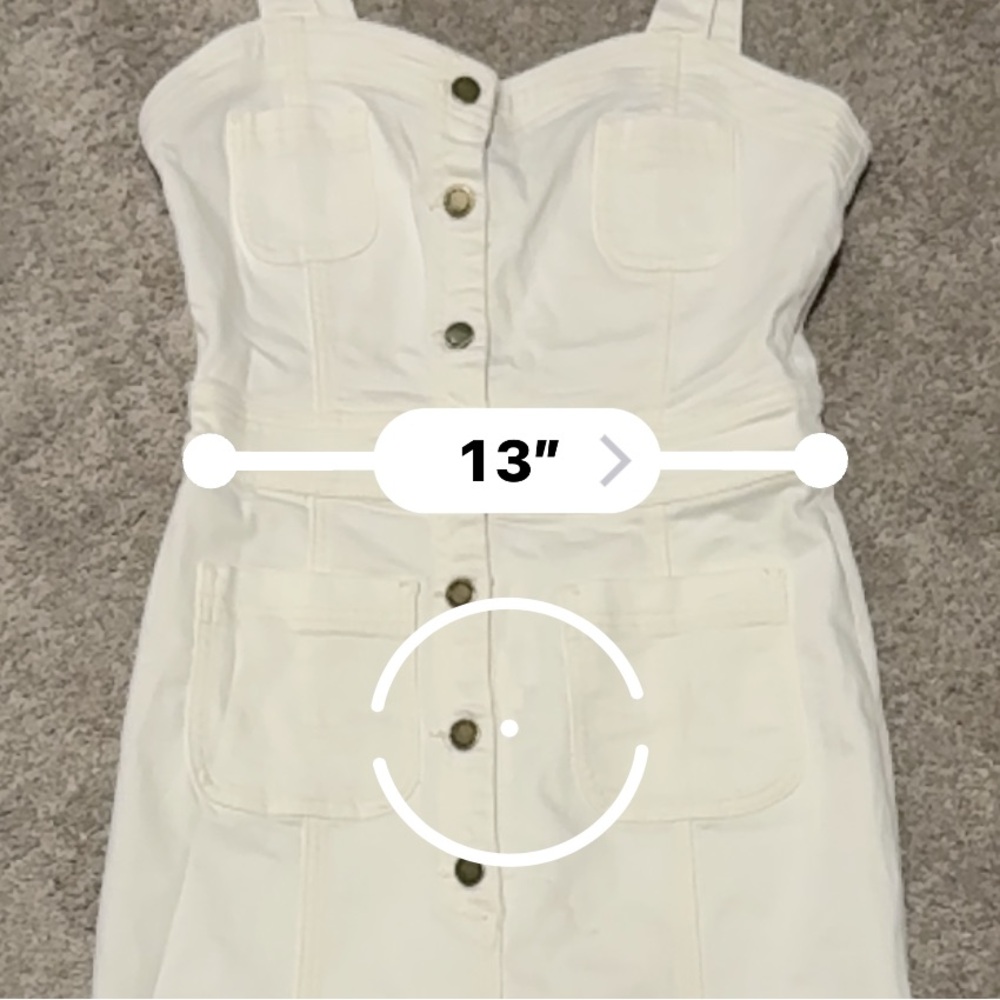 Ramy Brook Monica Denim Midi Dress in Ivory Sz: 28/6 - Picture 9 of 15